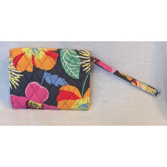 Vera Bradley Jazzy Blooms Wristlet Quilted Purse Wallet Turn Clasp Floral Boho - Picture 3 of 13
